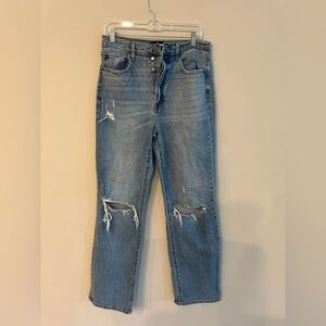 Fashion Nova Blue Distressed Women Jeans
